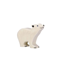 Petit ours polaire, tête haute