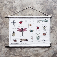 School Poster brodé - Insectes