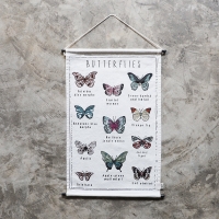 School Poster brodé - Papillons
