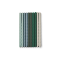 Set de 10 pailles Timoti - Vert Mix