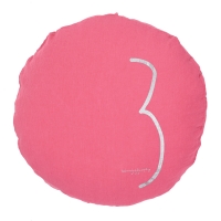 Coussin rond Shining rose fluo - Rose