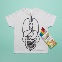 T-shirt à colorier Anatomie - Kit DIY