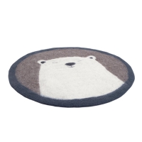 Tapis Pasu Grizzly en feutre 120 cm - Gris