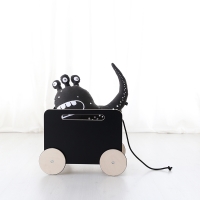 Coffre à jouets ardoise sur roues Toy Chest - Noir