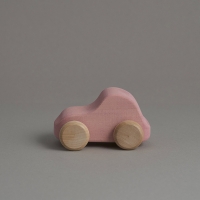 Voiture en bois - Rose clair